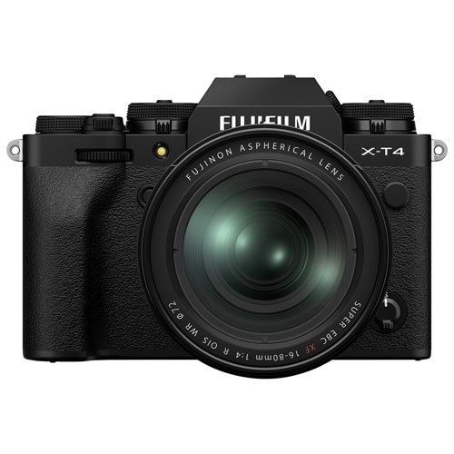 Boîte ouverte : appareil photo sans miroir X-T4 de Fujifilm avec objectif 16 mm - Noir