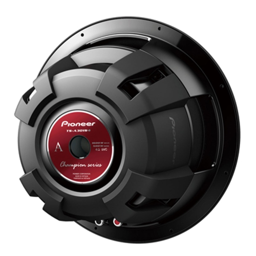 Pioneer TS-A301S4 Subwoofer à composants 12″ 1600 W à bobine acoustique unique de 4 Ohms Série Champion