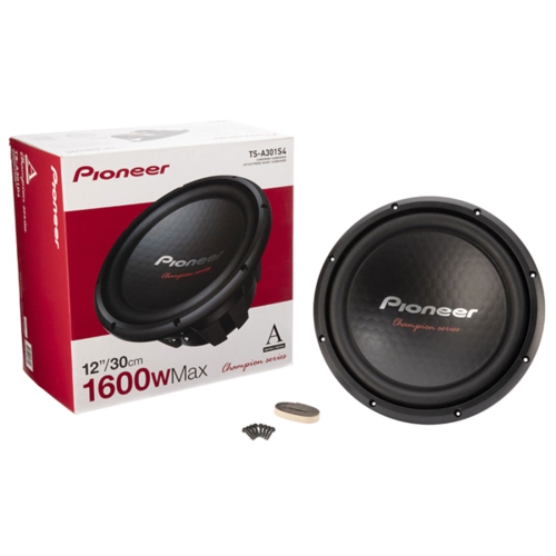 Pioneer TS-A301S4 Subwoofer à composants 12″ 1600 W à bobine acoustique unique de 4 Ohms Série Champion