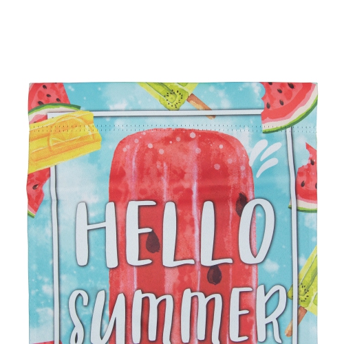 Hello Summer Popsicle Outdoor Garden Flag 12.5" x 18"