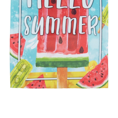 Hello Summer Popsicle Outdoor Garden Flag 12.5" x 18"