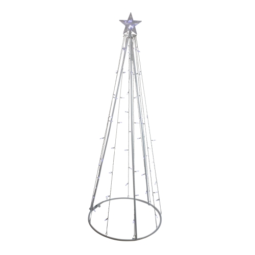 NORTHLIGHT  6' Led Lighted Cone Tree Outdoor Christmas Decor In White