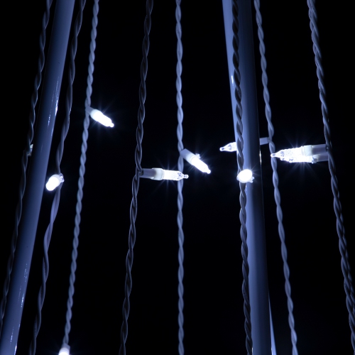 6' White LED Lighted Cone Tree Outdoor Christmas Decor