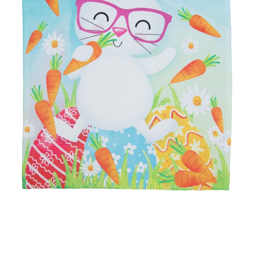 Happy Easter Bunny with Carrots Outdoor Garden Flag 12.5" x 18"