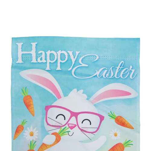 Happy Easter Bunny with Carrots Outdoor Garden Flag 12.5" x 18"