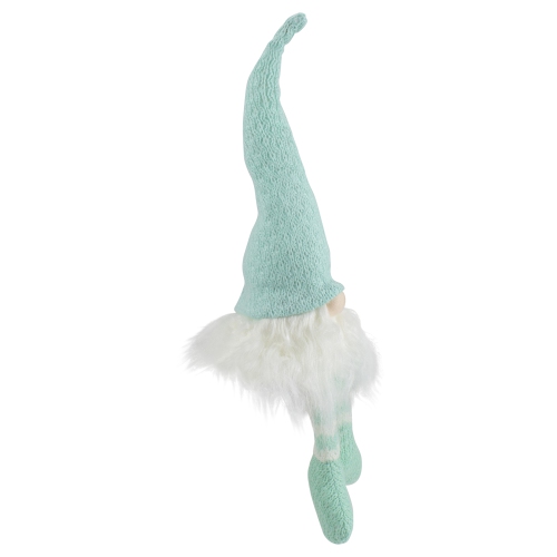 16" Aqua and White Sitting Spring Gnome Figure