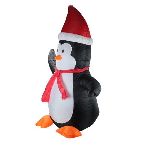4' Black and White Inflatable Festive Penguin Christmas Yard Decor