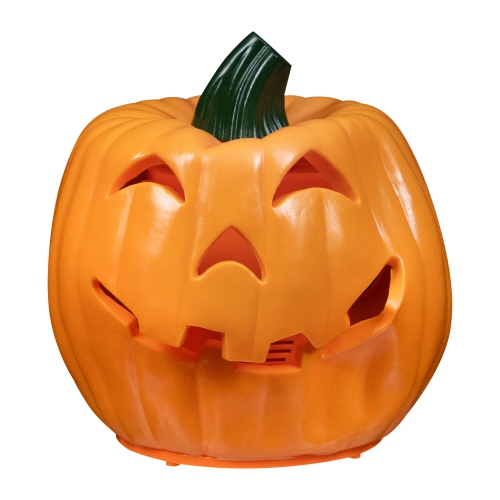 9.75" Orange and Green Animated Double-Sided Pumpkin Halloween Decor