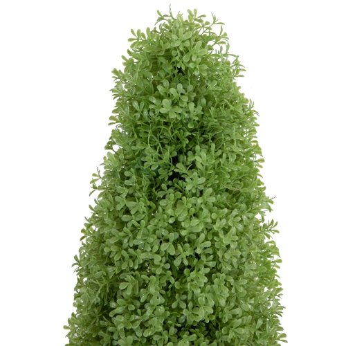 4' Artificial Boxwood Cone Topiary Tree with Round Pot, Unlit