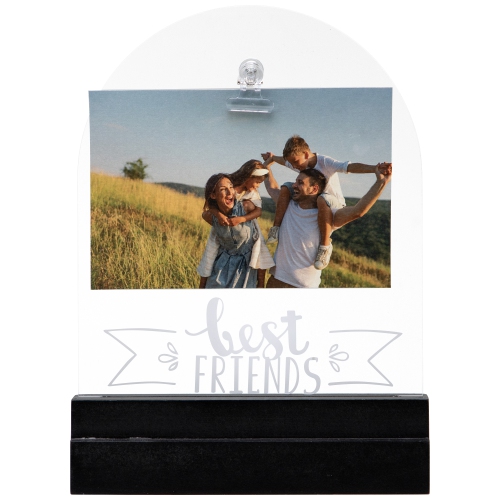 Cadre photo illuminé à DEL « Best Friends » avec pince, pour une photo de 4 x 6 po