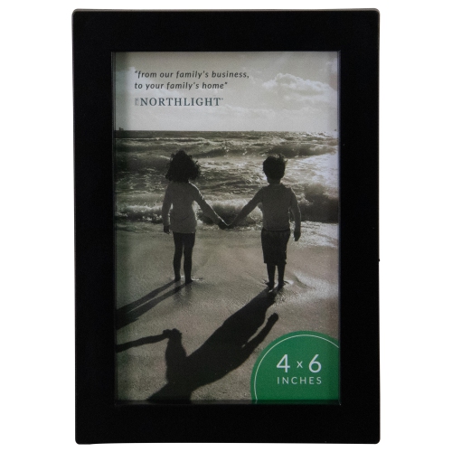 NORTHLIGHT  Solid Rectangular Picture Frame - for A 4" X 6" Photo - In Black