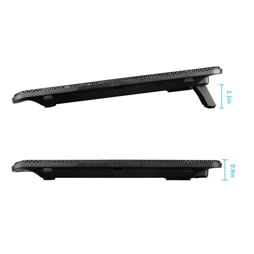 AICHESON Laptop Cooling Pad 2 1000RPM Fans Portable Computer Cooler, Blue LEDs, S007