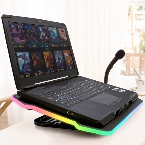 ??KLIM™ Ultimate + Laptop Cooling Stand with RGB backlighting + 11" - 17" + Gaming Laptop Cooling Pad for Desk + New 2022 +