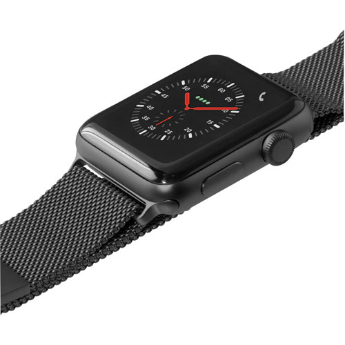 Bracelet en acier inoxydable de Laut pour Apple Watch de 38 mm/40 mm/41 mm - Noir