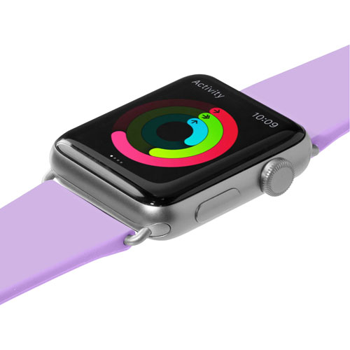 Bracelet en silicone Pastel de Laut pour Apple Watch de 38 mm/40 mm/41 mm - Violet