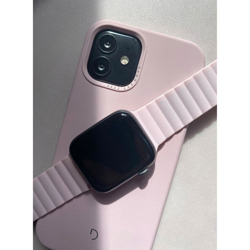 Bracelet en silicone de Decoded pour Apple Watch de 38 mm/40 mm/41 mm - Rose poudre