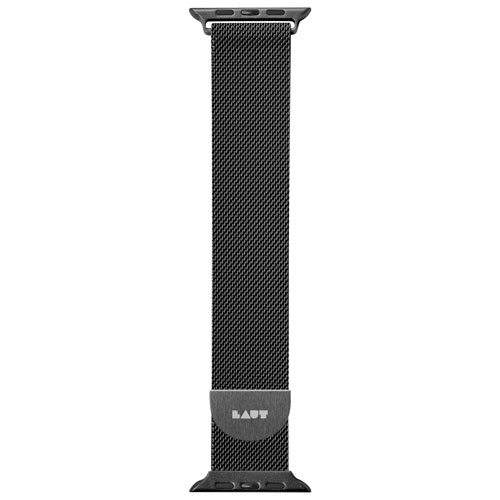 Bracelet en acier inoxydable de Laut pour Apple Watch de 42 mm/44 mm/45 mm - Noir