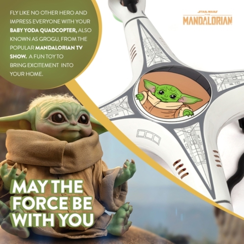 Star Wars The Mandalorian The Child, Grogu, Baby Yoda 2.4GHz 4.5CH RC Quadcopter Drone
