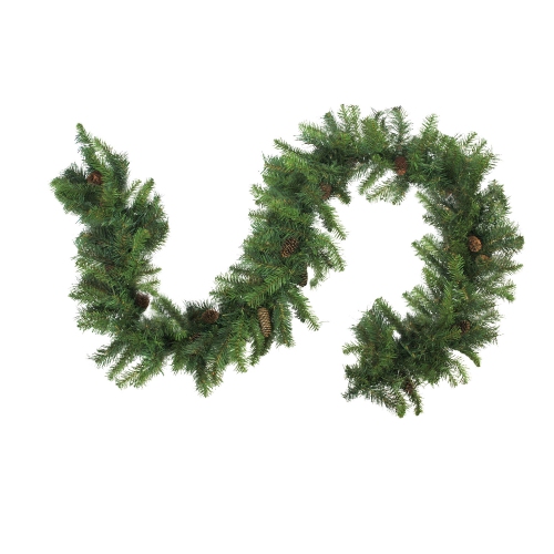 NORTHLIGHT  Dakota Pine Commercial Artificial Christmas Garland - 50' X 14" - Unlit In Red It's great