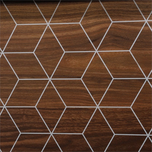 Sauder Harvey Park 6 Drawer Double Dresser in Soft White and Walnut