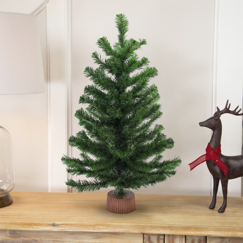 Balsam Pine Medium Artificial Christmas Tree with Round Base - 28" - Unlit