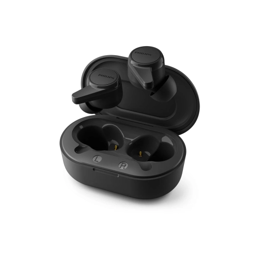 Philips T1207 True Wireless Headphones with Up to 18 Hours Playtime and IPX4 Water Resistance, Black