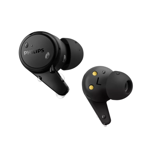 Philips T1207 True Wireless Headphones with Up to 18 Hours Playtime and IPX4 Water Resistance, Black