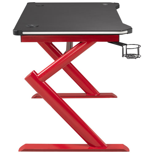 Brassex Luna 26.8"W Gaming Desk - Black/Red
