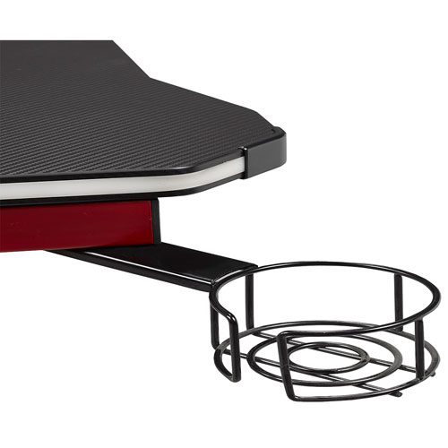 Brassex Luna 26.8"W Gaming Desk - Black/Red
