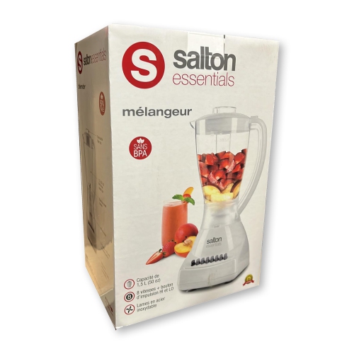 Salton Essentials 8-speed Blender with Pulse Button White