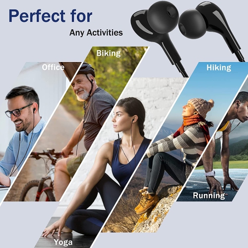 Dolaer USB C Headphones, Magnetic In-Ear USB C Earbuds with Microphone Stereo USB C Earphones Noise Cancelling Headphones for iPad Mini 6 Samsung
