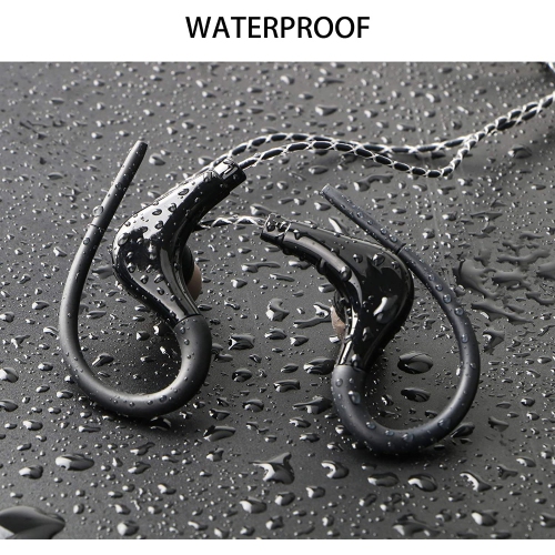 Écouteurs boutons sport avec fil Dolaer, résistants à la sueur, avec microphone, écouteurs bouton de course et crochet pour écouteurs pour