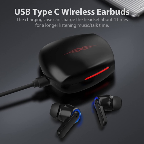 Dolaer True Wireless Earbuds for Samsung Z Fold Flip 3, TWS Bluetooth Earphones with Charging Case Touch Control True Wireless Stereo Headphones with