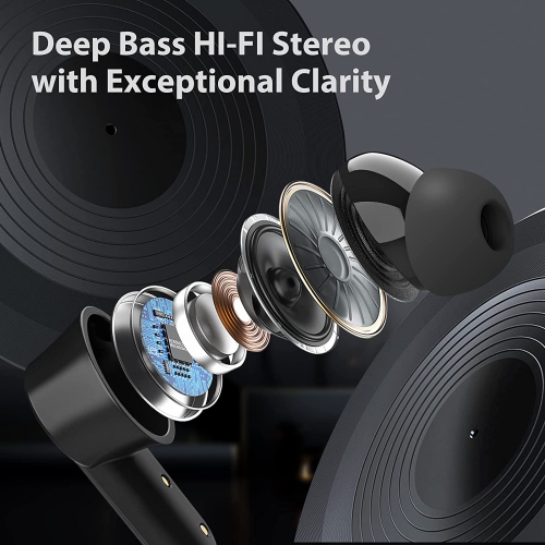 Dolaer True Wireless Earbuds for Samsung Z Fold Flip 3, TWS Bluetooth Earphones with Charging Case Touch Control True Wireless Stereo Headphones with