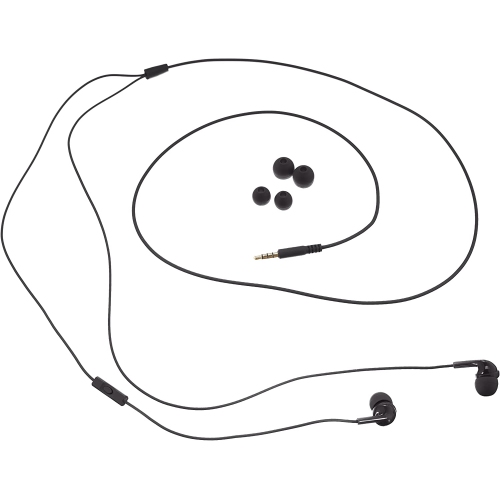 Écouteurs boutons avec fil Dolaer, écouteurs boutons avec microphone, noir