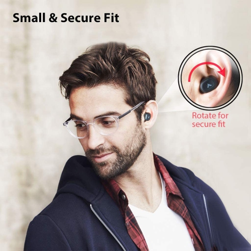 Dolaer TW115 Tiny True Wireless Earbuds for Small Ear Canals, Sport Bluetooth 5.0 Earphones with Noise Isolation & Mic, Comfortable & Secure Fit, 36H In Ear Headphones with Wireles