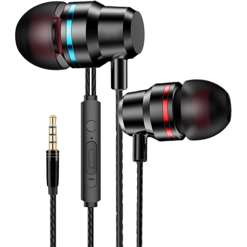 Dolaer Earphones,Noise Isolating in-Ear Headphones with Pure Sound and Powerful Bass, Earbuds with High Sensitivity Microphone and Volume Control,