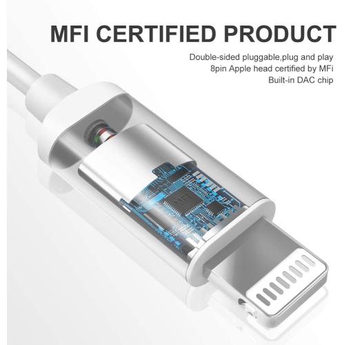 Dolaer aceyoon iPhone Earphones MFi Certified Lightning Earbuds with Mic and Volume Remote iPhone 11 Headphones Noise Cancelling Universe Lightning