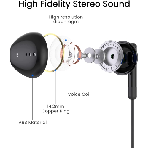 Dolaer USB C Headphones/Earphones, in Ear USB C Earphones, Type C Earphone with Microphone and Volume Control Earbuds Headset Compatible with Pixel