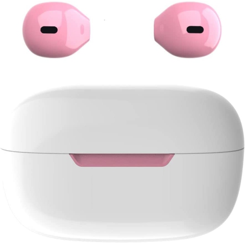 DOLAER  Mini Sleep Earbuds Bluetooth Tiny Headphone True Wireless Earpiece With Charging Case Handsfree for Iphone And Android Phones (Pink)