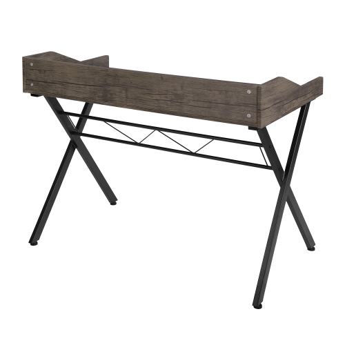 Homylin Mid-Century style 110cm width Writing Desk With 4 Spacious exterior shelving