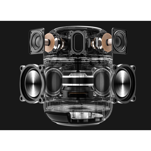 GS LURE TWS Bluetooth V5.0 Speaker, Black colour, Built-in battery, unit size: 141.5*193.5mm