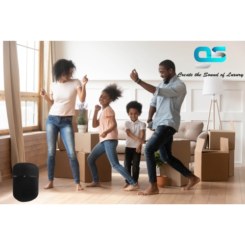 GS LURE TWS Bluetooth V5.0 Speaker, Black colour, Built-in battery, unit size: 141.5*193.5mm