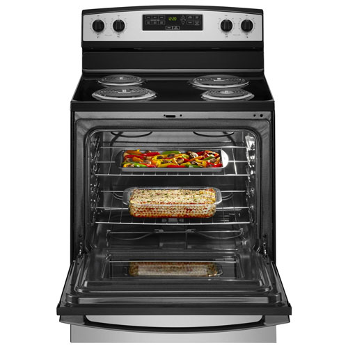 Amana 30" 4.8 Cu. Ft. Freestanding Electric Coil Top Range (YACR4303MMS) - Stainless Steel