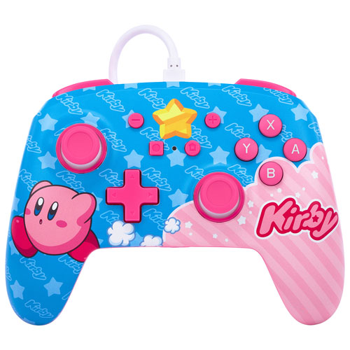 Manette avec fil optimisée de PowerA pour Switch - Kirby