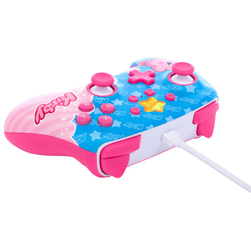 Manette avec fil optimisée de PowerA pour Switch - Kirby