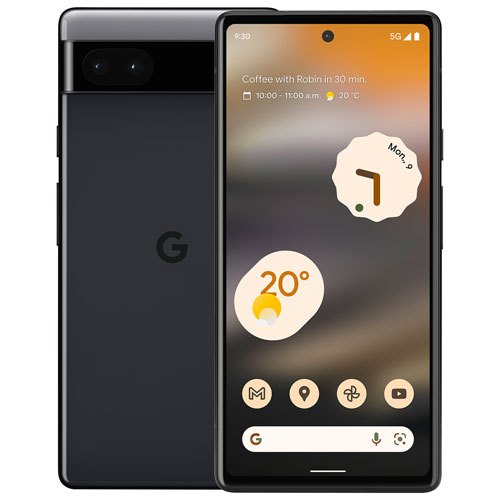 Pixel 6a de 128 Go de Google avec Freedom Mobile - Anthracite - Paiement Balance mensuel