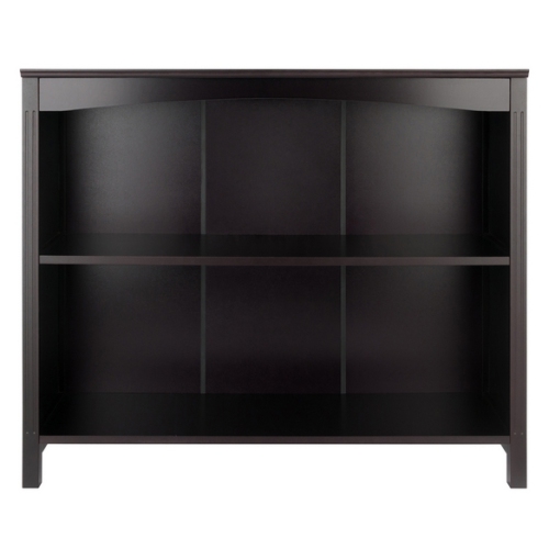 Terrace 2-Section Bookcase, Wide Shelf, Espresso