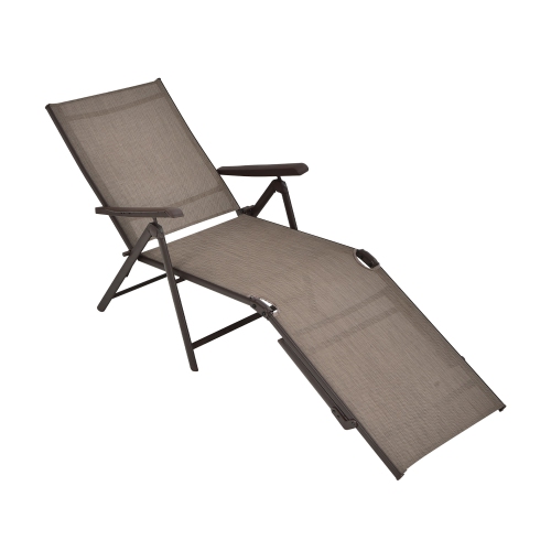 Gymax Set of 2 Outdoor Adjustable Chaise Lounge Chair Patio Folding Recliner Lounge
