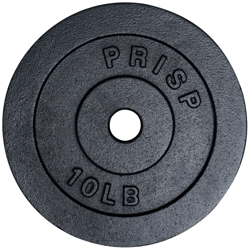 PRISP Adjustable Weight Dumbbells Set - Includes 2 Bars, Cast Iron Plates and Threaded Collars, 200 lbs